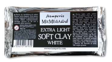 Stamperia Soft Clay white extra light 160 Gramm