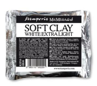 Stamperia Soft Clay white extra light 80 Gramm