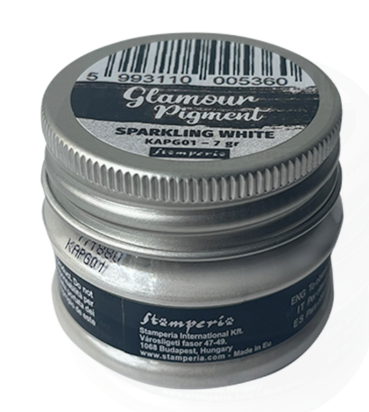 Stamperia Glamour Pigment Pulver 7 Gramm Sparkling White