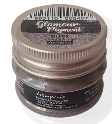 Stamperia Glamour Pigment Pulver 7 Gramm Silber