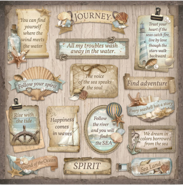 Preview: Stamperia 8 x 8 Inch Paper Pack Sea Land