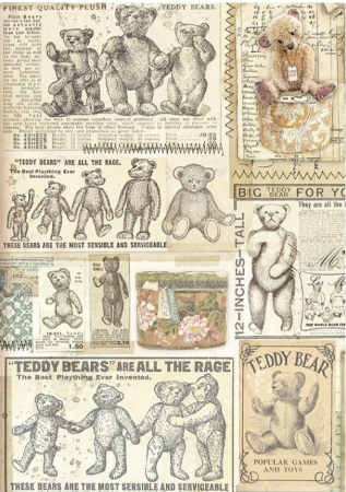 Preview: Stamperia Reis Papier Rice Paper Backgrounds A6 Brocante Antiques