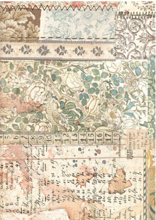 Stamperia Reis Papier Rice Paper Backgrounds A6 Brocante Antiques