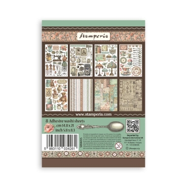 Preview: Stamperia Washi Pad A5 Brocante Antiques