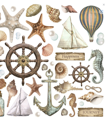 Preview: Stamperia Ephemera Sea Land