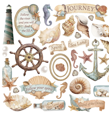 Preview: Stamperia Die Cuts Assorted Sea Land