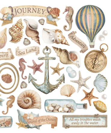 Preview: Stamperia Die Cuts Assorted Sea Land