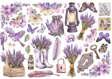 Preview: Stamperia Ephemera Lavender