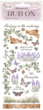 Stamperia Rubbelbilder Rub-on Lavender Ivy and Butterfly