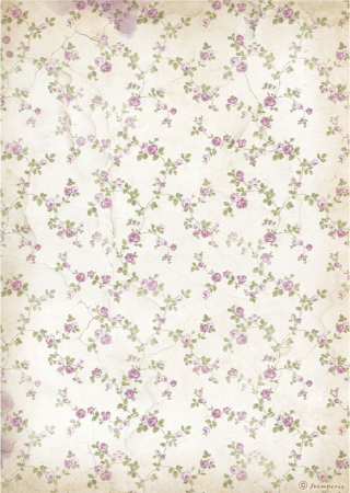 Stamperia A4 Reispapier Rice Paper Lavender Little Flowers Background