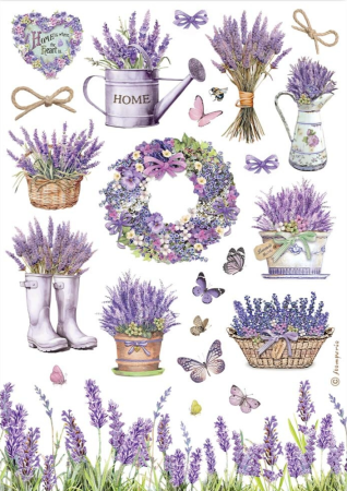 Stamperia A4 Reispapier Rice Paper Provence Accessories