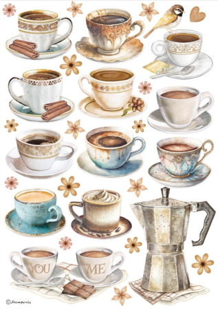 Stamperia A4 Reispapier Rice Paper Cups
