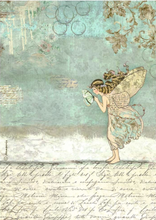Stamperia A4 Reispapier Rice Paper Wonderland Fairy