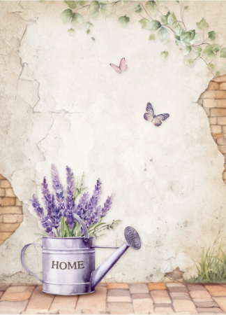 Stamperia Rice Paper Reis Papier A6 Set mit 8 Stück Backgrounds Lavender