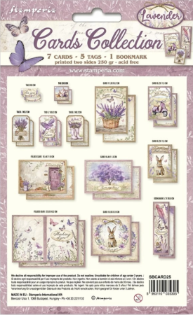 Preview: Stamperia Cards Collection Lavender