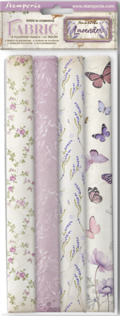 Stamperia 12 x 12 Inch Fabric Sheets Stoffteile Lavender