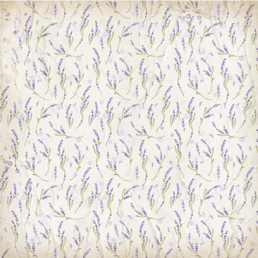Preview: Stamperia 12 x 12 Inch Fabric Sheets Stoffteile Lavender