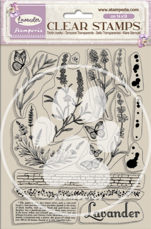 Stamperia Acrylic Stamp 14 x 18 cm Lavender