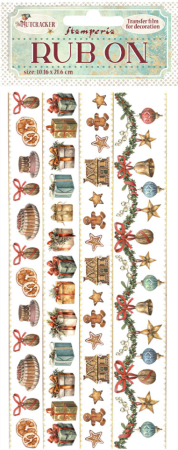 Stamperia Rub-on 10,16 x 21,6 cm The Nutcracker Stripes