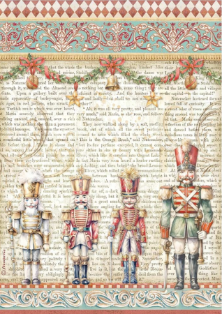 Stamperia A4 Reispapier Rice Paper Nutcracker Soldiers