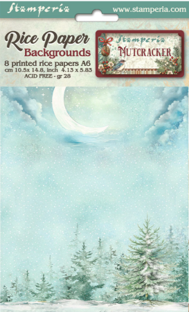 Stamperia Reispapier Rice Paper A6 Backgrounds The Nutcracker