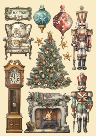 Stamperia Colored Wooden Shape A5 The Nutcracker Soldiers