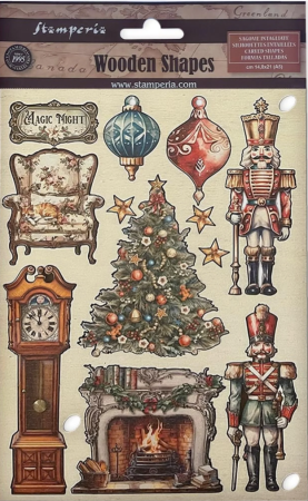 Preview: Stamperia Colored Wooden Shape A5 The Nutcracker Soldiers