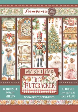 Stamperia Washi Pad 8 Sheets A5 The Nutcracker