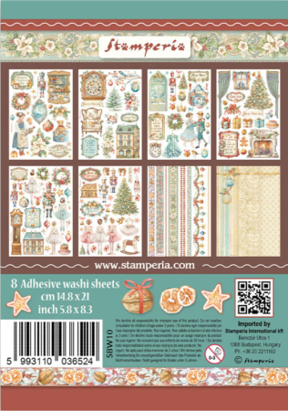 Preview: Stamperia Washi Pad 8 Sheets A5 The Nutcracker