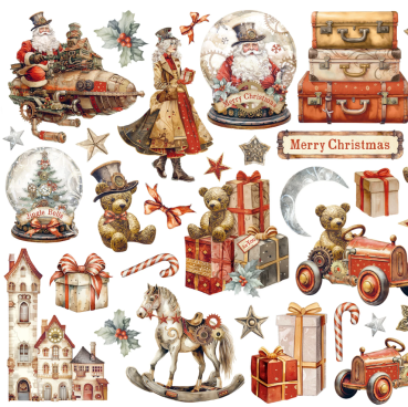 Preview: Stamperia Die Cuts Assorted Gear Up for Christmas