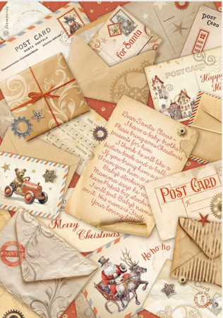 Stamperia Washi Pad 8 Sheets A5 Gear up for Christmas