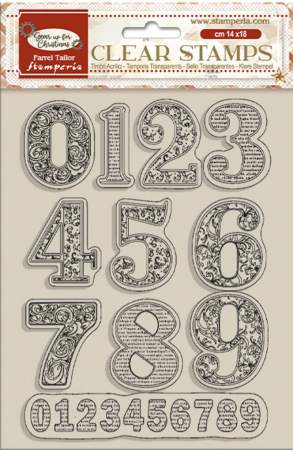 Stamperia Acrylic Stamp 14 x 18 cm Gear up for Christmas Numbers