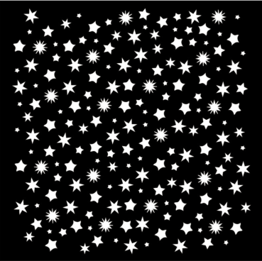 Stamperia Thick Stencil Schablone 18 x 18 cm Classic Christmas Stars Pattern