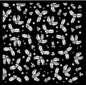 Stamperia Thick Stencil Schablone 18 x 18 cm Classic Christmas Gooseberry Pattern