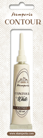 Stamperia Contour Liner 20 ml Create Happiness White