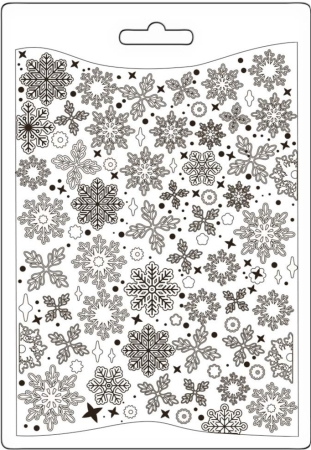 Stamperia Soft Mould A5 Create Happiness Dewdrops Snowflakes