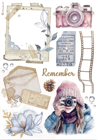 Preview: Stamperia Washi Pad 8 Sheets A5 Create Happiness Dewdrops
