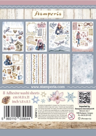 Preview: Stamperia Washi Pad 8 Sheets A5 Create Happiness Dewdrops