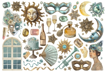 Preview: Stamperia Ephemera Masquerade