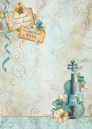 Preview: Stamperia A4 Reispapier Rice Paper Selection Masquerade