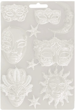 Preview: Stamperia Soft Mould A4 Masquerade Masks