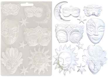 Preview: Stamperia Soft Mould A4 Masquerade Masks