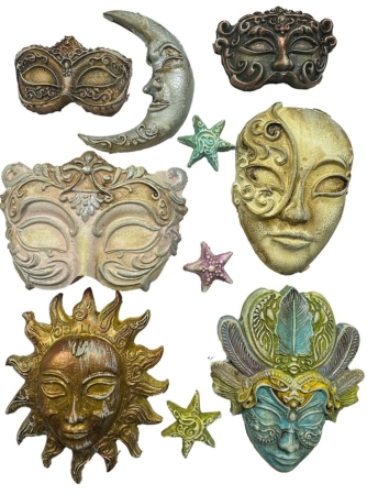 Preview: Stamperia Soft Mould A4 Masquerade Masks
