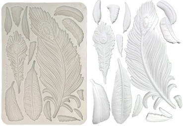 Preview: Stamperia A5 Silicon Mould Masquerade Feathers