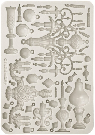 Stamperia A5 Silicon Mould Masquerade Candle Holder