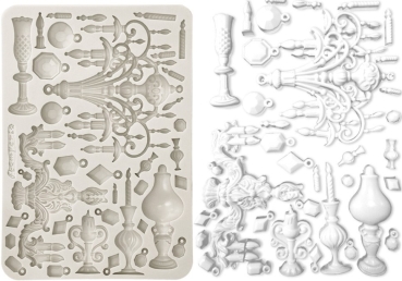 Preview: Stamperia A5 Silicon Mould Masquerade Candle Holder