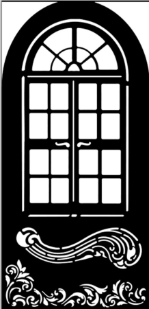 Stamperia Thick Stencil Schablone 12 x 25 cm Masquerade Window