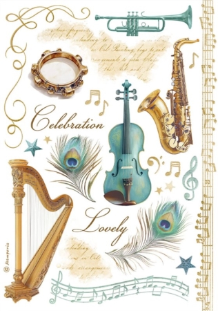 Preview: Stamperia Washi Pad 8 Sheets A5 Create Masquerade
