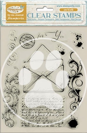 Stamperia Acrylic Stamp 14 x 18 cm Masquerade Letter