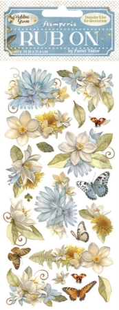 Stamperia Rub-On 10,16 x 21,6 cm Hidden Grove Flowers and Butterfly